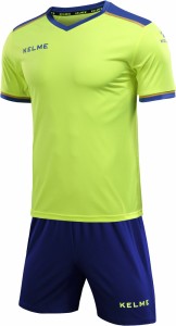 KELME（ケレメ） TTS-3871001-918-2XL サッカー・フットサル用　トレーニングシャツ＆パンツセット（ネオンイエロー/ロイヤルブルー・サ