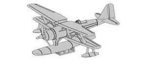 モデリウム 1/700 日本海軍 零式水上観測機（4機分）レジンキット  返品種別B