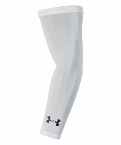 アンダーアーマー ヒートギア アームスリーブ（White/Black・サイズ：MD） UNDER ARMOUR　HEATGEAR 1313490-100-MD返品種別A