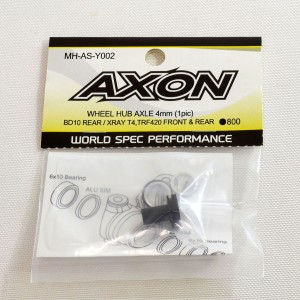 AXON WHEEL HUB AXLE for BD10 REAR/XRAY T4TRF420 FRONT ＆ REAR 4mm (1pic)【MH-AS-Y002】ラジコンパーツ  返品種別B