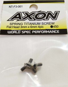 AXON SPRING TITANIUM SCREW (Flat Head 3mm x 6mm 4pic)【NT-F3-061】ラジコンパーツ  返品種別B