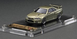 ignitionモデル 1/64 Nissan Skyline GT-R V-spec II (R34) Millennium Jade【IG2940】ミニカー  返品種別B