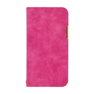 NATURALdesign iPhone 14 / 13 用 手帳型ケース カード入れ・スタンド機能付 FLAT. （ローズピンク）  IP22-61-FLAT06返品種別A