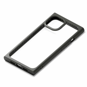 PGA PG-21KGT05BK iPhone 13用 ガラスタフケース(スクエア)（ブラック）[PG21KGT05BK] 返品種別A