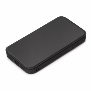 PGA PG-23BGF01BK iPhone15 Pro（6.1inch/3眼）用 ガラスフリップケース（ブラック）[PG23BGF01BK] 返品種別A