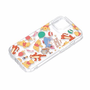 PGA PG-D23APT12POO iPhone15（6.1inch/2眼）用 クリアハイブリッドケース（くまのプーさん）[PGD23APT12POO] 返品種別A