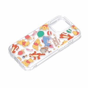 PGA PG-D23BPT12POO iPhone15 Pro（6.1inch/3眼）用 クリアハイブリッドケース（くまのプーさん）[PGD23BPT12POO] 返品種別A