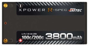ハイテックマルチプレックスジャパン XPOWER R-SPEC Li-Po 7.4V 3800mAh 100C/200C【XPR3800S-B】ラジコン用バッテリー  返品種別B