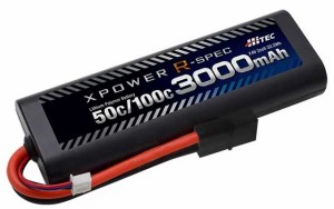 ハイテックマルチプレックスジャパン XPOWER R-SPEC Li-Po 7.4V 3000mAh 50C/100C タミヤタイプコネクター【XPR3000-RT-B】ラジコン用  