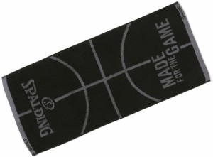 スポルディング SPD-SAT211110 ジャカードタオル ボールモチーフ（ブラック）SPALDING[SPDSAT211110] 返品種別A