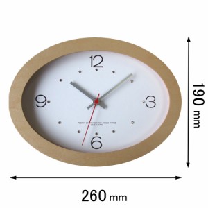フォーカス・スリー 電波置き掛け兼用時計Focus Three　オーバルの時計キラ（ナチュラル） V-0026(NA)デンパ[V0026NAデンパ] 返品種別A