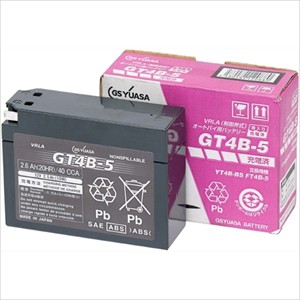 GSユアサ GT4B-5-GY-C バイク用バッテリー 【電解液注入・充電済】【他商品との同時購入不可】[GT4B5GYC] 返品種別B