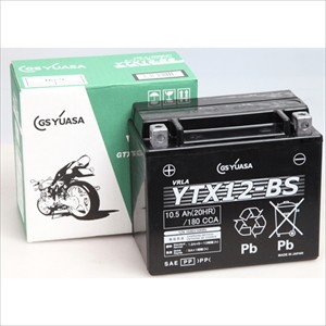 GSユアサ YTX12-BS シールド型 バイク用バッテリー【他商品との同時購入不可】GS YUASA[YTX12BS] 返品種別B