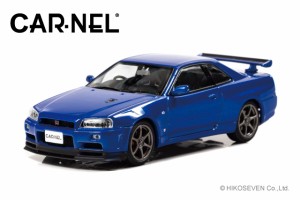 CAR-NEL 1/43 日産 スカイライン GT-R VspecII (BNR34) 2000 Bayside Blue【CN430002】ミニカー  返品種別B