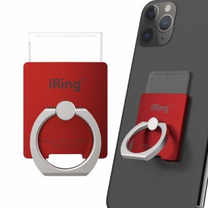 AAUXX UMS-IR09ILRD2 ワイヤレス充電対応 フォトフレーム付 着脱式スマホリング 『iRing LINK2』（レッド）[UMSIR09ILRD2] 返品種別A