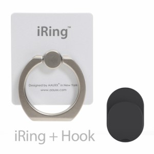 AAUXX UMS-NIRHKPW スマホリングとフックセット『iRing Hook Premium』（パールホワイト）[UMSNIRHKPW] 返品種別A