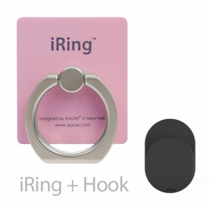 AAUXX UMS-NIRHKPI スマホリングとフックセット『iRing Hook Premium』（ピンク）[UMSNIRHKPI] 返品種別A