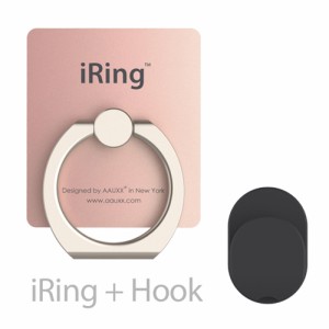 AAUXX UMS-NIRHKRG スマホリングとフックセット『iRing Hook Premium』（ローズゴールド）[UMSNIRHKRG] 返品種別A