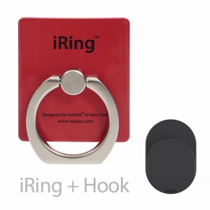 AAUXX UMS-NIRHKRD スマホリングとフックセット『iRing Hook Premium』（レッド）[UMSNIRHKRD] 返品種別A