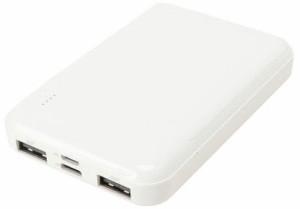 QTJ（クオリティトラストジャパン） QX-058WH モバイルバッテリー 5000mAh　USB-A出力×2ポート  (ホワイト)[QX058WH] 返品種別A