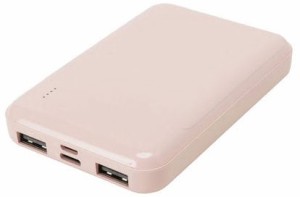QTJ（クオリティトラストジャパン） QX-058PK モバイルバッテリー 5000mAh　USB-A出力×2ポート  (ピンク)[QX058PK] 返品種別A