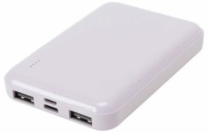 QTJ（クオリティトラストジャパン） QX-058PU モバイルバッテリー 5000mAh　USB-A出力×2ポート  (パープル)[QX058PU] 返品種別A