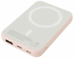 QTJ（クオリティトラストジャパン） QXW-0500PK ワイヤレス出力(5W)対応 モバイルバッテリー 5000mAh　USB-A出力×1ポート  (ピンク)[QXW