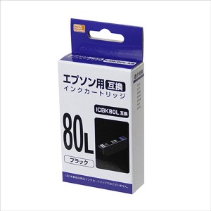 PPC PP-EIC80LBK エプソン用ICBK80L互換インクカートリッジ（ブラック）[PPEIC80LBK] 返品種別A