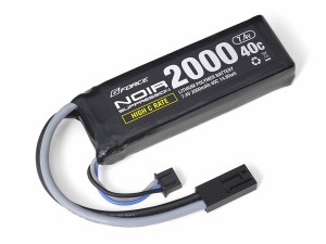 G-FORCE Noir Suppression LiPo 7.4V 2000mAh 40C ミニS互換サイズ【GFG934】エアガン用  返品種別B