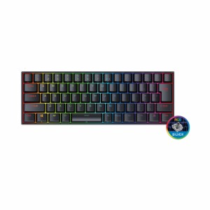 REDRAGON（レッドラゴン） K630RGB-JPTI ゲーミングキーボード 66キー コンパクト 60％ 日本語配列 銀軸[K630RGBJPTI] 返品種別A