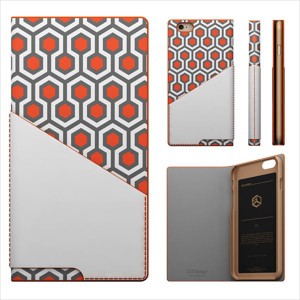 SLG Design SD4254I6 iPhone6s/6用 D0 Combi Calf Skin Artificial Leather Diary（オレンジ）[SD4254I6] 返品種別A