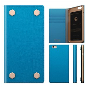 SLG Design SD4285I6 iPhone6s/6用 D5 Saffiano Calf Skin Leather Diary（スカイブルー）[SD4285I6] 返品種別A