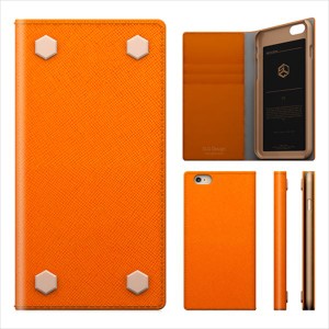 SLG Design SD4287I6 iPhone6s/6用 D5 Saffiano Calf Skin Leather Diary（オレンジ）[SD4287I6] 返品種別A