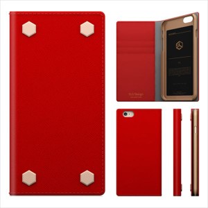 SLG Design SD4293I6 iPhone6s/6用 D5 Saffiano Calf Skin Leather Diary（レッド）[SD4293I6] 返品種別A