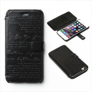 ZENUS Z4701I6P iPhone6 Plus用 手帳型ケース Lettering Diary（ブラック）[Z4701I6P] 返品種別A