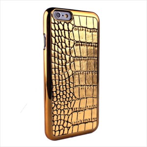 GAZE(ゲイズ) GZ6738IP6S iPhone6s/6用 背面ケースGold Croco Bar[GZ6738IP6S] 返品種別A