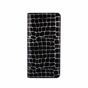 GAZE(ゲイズ) GZ6739IP6S iPhone6s/6用 手帳型ケース Hologram Line Croco Diary（ブラック）[GZ6739IP6S] 返品種別A