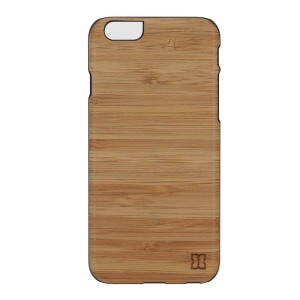 Man＆Wood I6968IP6S iPhone6s/6用 天然木ケース Bamboo ブラックフレーム[I6968IP6S] 返品種別A