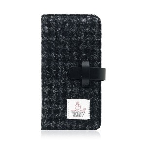 SLG Design SD8117I7 iPhone SE3/SE2/8/7用 手帳型ケース Harris Tweed Diary（ブラック）[SD8117I7] 返品種別A