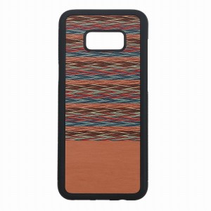 Man＆Wood Galaxy S8+（SC-03J/SCV35）用 天然木ケース Browny Check Man＆Wood Browny Check (ブラウニーチェック) I9756S8P返品種別A