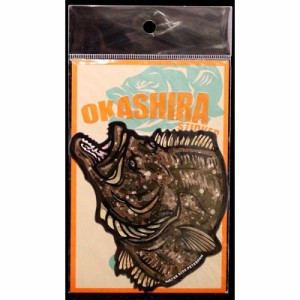 ウォーターサイドピーターパン OKASHIRA ステッカー 14.5×10cm(R/ヒラメ) OKASHIRA ステツカ- 14.5×10cm(R/ヒラメ)返品種別A