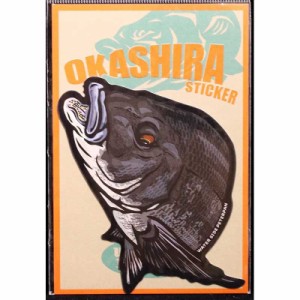 ウォーターサイドピーターパン OKASHIRA ステッカー 25×15cm(L/チヌ) OKASHIRA ステツカ- 25×15cm(L/チヌ)返品種別A