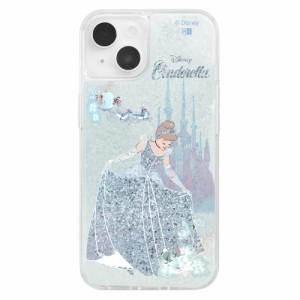 イングレム iPhone 14/13用 『ディズニーキャラクター』ラメ グリッターケース（シンデレラ/ブルードレス）  IJ-DP36LG1S/CN6返品種別A