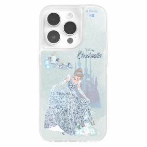 イングレム iPhone 14 Pro用 『ディズニーキャラクター』ラメ グリッターケース（シンデレラ/ブルードレス）  IJ-DP37LG1S/CN6返品種別A