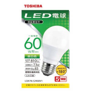 東芝 LDA7N-G/K60V1 LED電球 一般電球形 810lm（昼白色相当）TOSHIBA[LDA7NGK60V1] 返品種別A