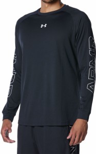 アンダーアーマー テック グラフィック ロングスリーブTシャツ(Black/White・サイズ：LG) Under Armour UA DOM-1381373-001-LG返品種別A