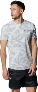 アンダーアーマー メンズ UAアイソチル プリント ショートスリーブTシャツ（Halo Gray・サイズ：XL） DOM-1384792-014-XL返品種別A