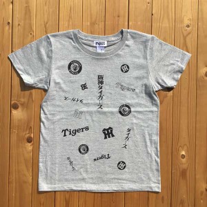 VMC 139026 阪神タイガース承認 MixロゴTシャツ（杢グレー・レディース・サイズ：S）Tigers37[139026タイガスT] 返品種別A