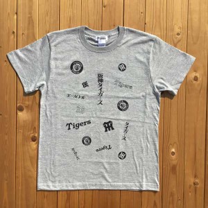 VMC 139029 阪神タイガース承認 MixロゴTシャツ（杢グレー・メンズ・サイズ：L）Tigers37[139029タイガスT] 返品種別A