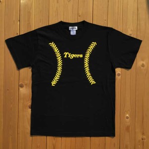 VMC 139043 阪神タイガース承認 ボールプリントTシャツ（ブラック・メンズ・サイズ：M）Tigers37[139043タイガスT] 返品種別A